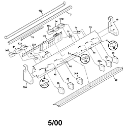 79046803991 Elite Electric Slide-In Range Backguard Parts diagram